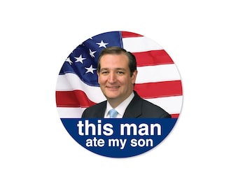 This Man Ate My Son Sticker, Funny Political Meme Vinyl Decal, Weird Absurd Humor Sticker, Waterproof Laptop Sticker