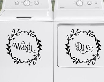 Laundry Decal | Farmhouse Laundry Room Decor | Home Decor | Laundry Room Organization | Homeowner Gift Ideas | Dryer Decal | Washer Decals