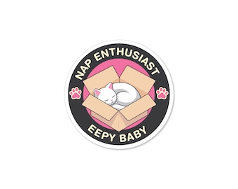 Nap Enthusiast Eepy Baby 3" Waterproof Vinyl Sticker
