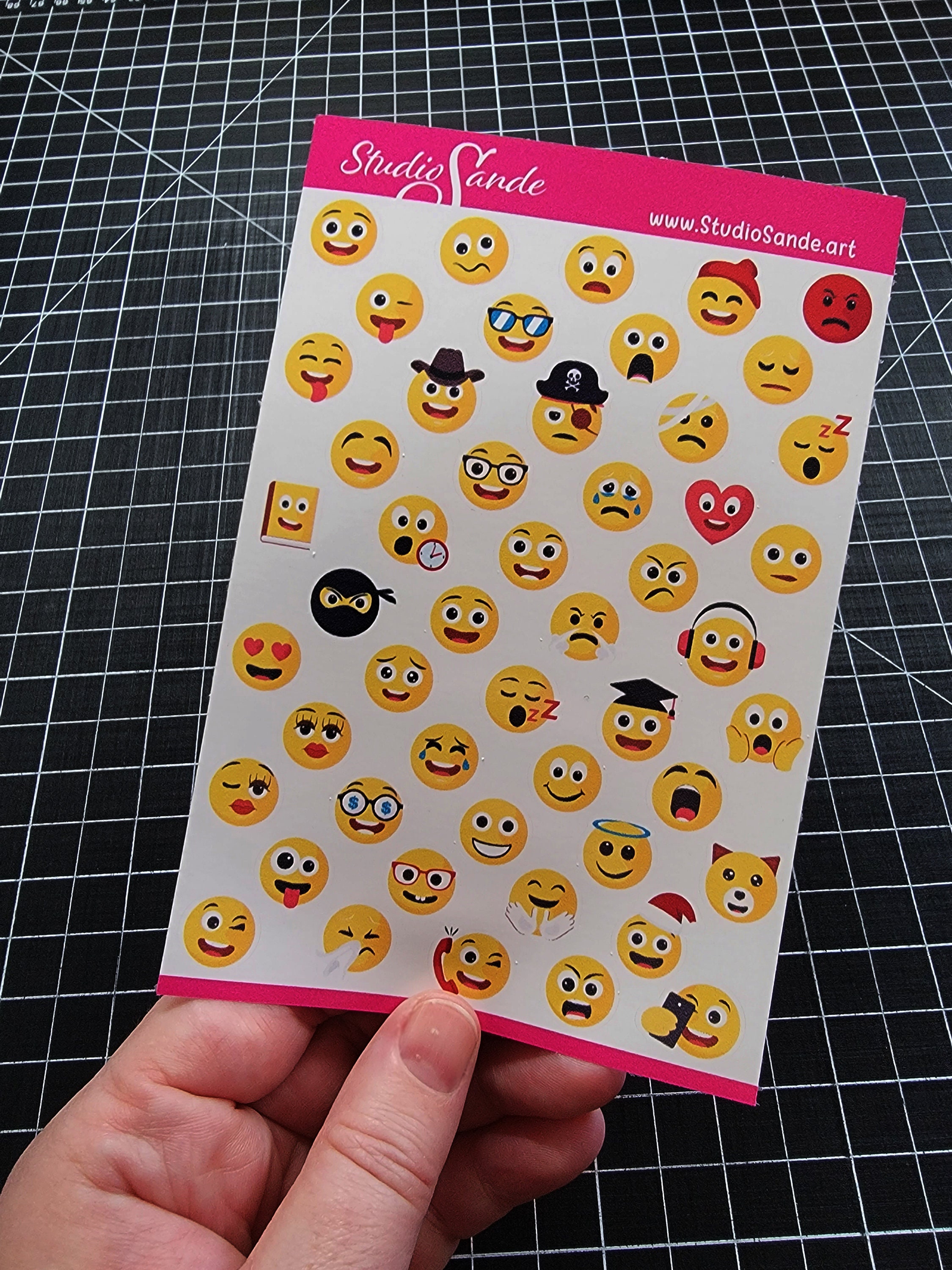 Cute Emoji Sticker Sheet Emoji Smiley Face Planner | Etsy
