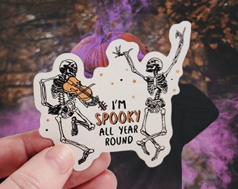 MIX 'N Match Any 2 - 3" Halloween Skeleton Stickers - Printed Vinyl Decals - Laptop Car Van Truck