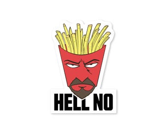 Funny Meme Sticker – Frylock “Hell No” Vinyl Sticker, Waterproof and Weatherproof Decal for Laptop or Water Bottle