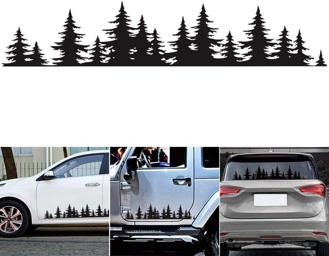 Set of 2 Forest Decal Car Graphics Side Vinyl Sticker Decals for Cars
