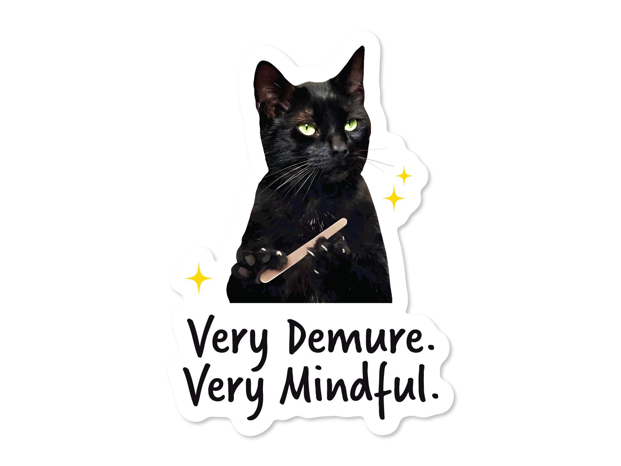 Discover Very Demure Cat Funny Sticker