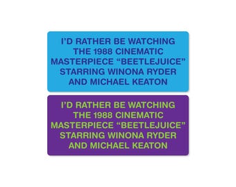 Beetlejuice Cinematic Masterpiece 7" Waterproof Bumper Sticker or Magnet