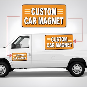 Car Magnet Personalized Waterproof Vinyl - Simple Shapes and Designs for Vehicle Sign