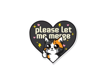 Broken Hearted Cat Bestie Please Let Me Merge Funny Bumper Sticker