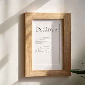 Psalm 23 KJV Print wall art, digital print, The Lord Is My Shepherd, Bible Verse Wall Art, Christian Modern Scripture Poster,
