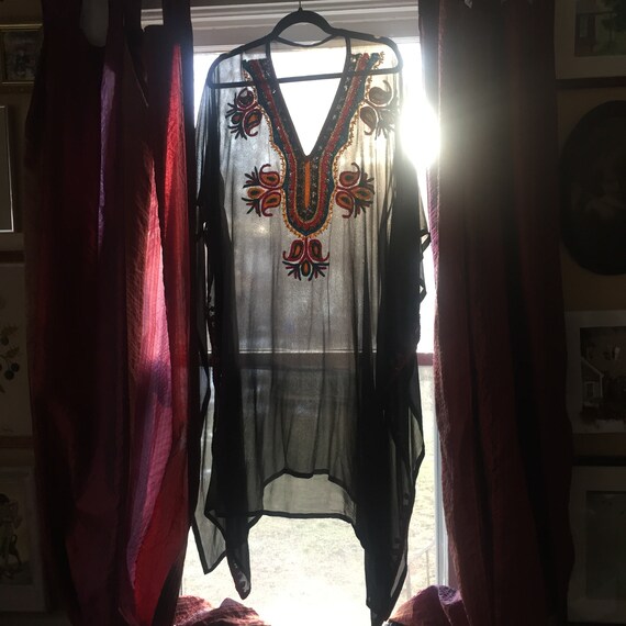 Sheer beaded kaftan