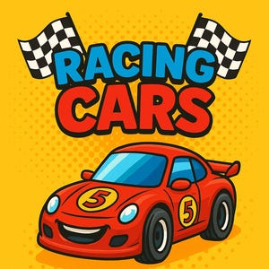 Racing Cars Coloring Book for Kids – Boys Printable Activity – 10+ Pages – Fun Race Car PDF – Digital Download