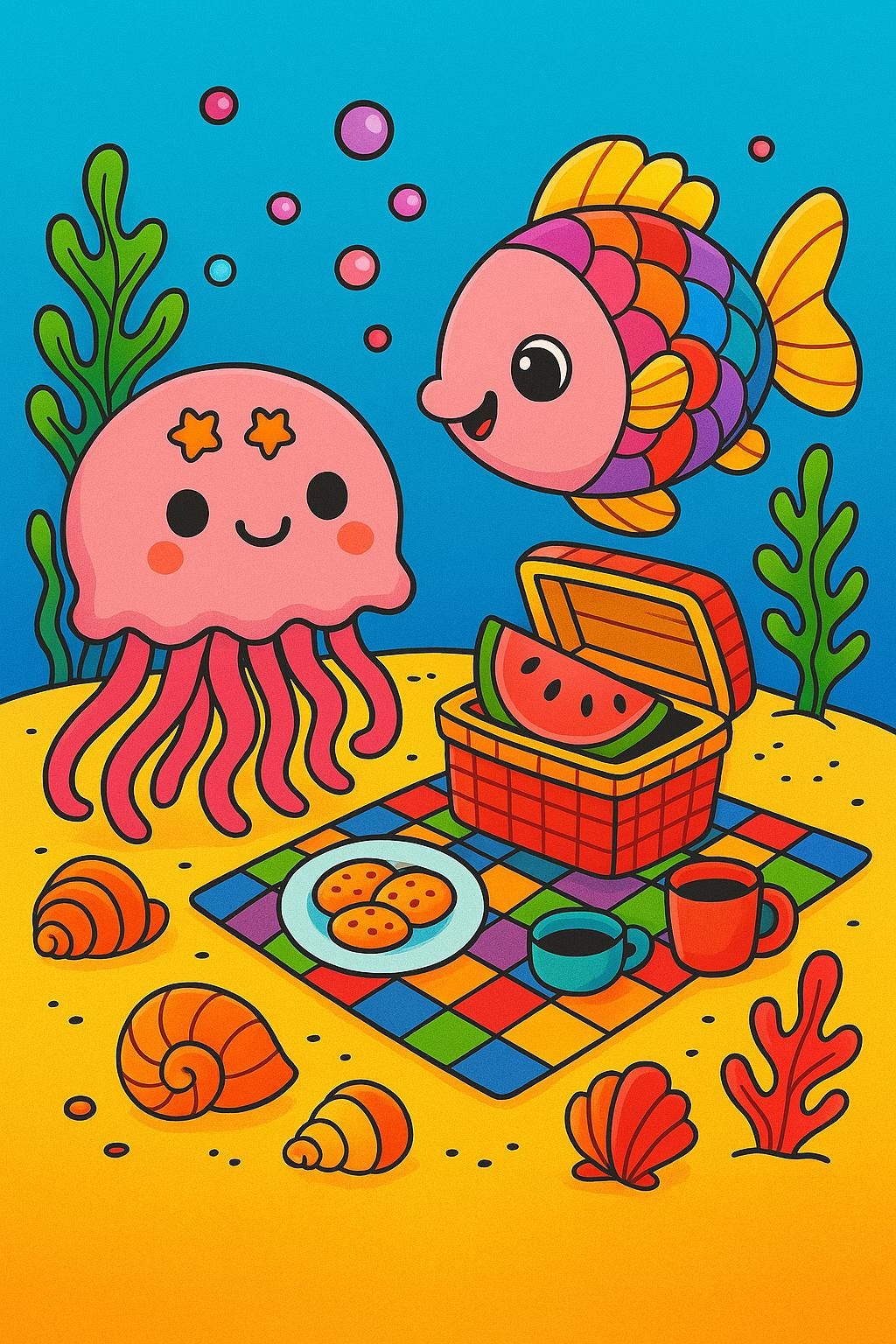 Rainbow Fish Coloring Book for Kids – 20 Pages (printable PDF) - Etsy