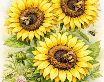 Flores de finales de verano – Libro para colorear realista para adultos / 20 páginas PDF imprimible