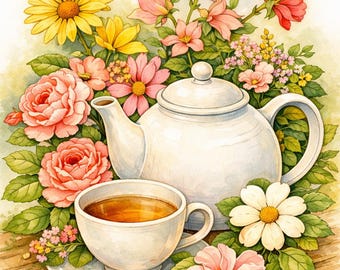 Colección de mesas de jardín: Libro para colorear botánico realista para adultos • 20 páginas • PDF imprimible