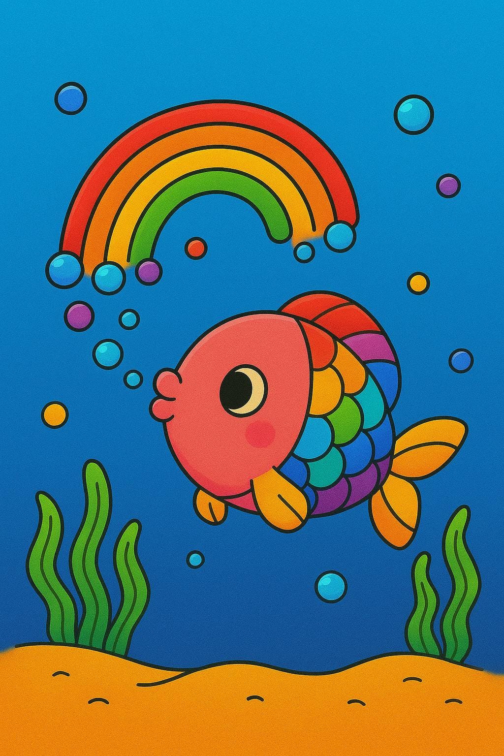 Rainbow Fish Coloring Book for Kids – 20 Pages (printable PDF) - Etsy