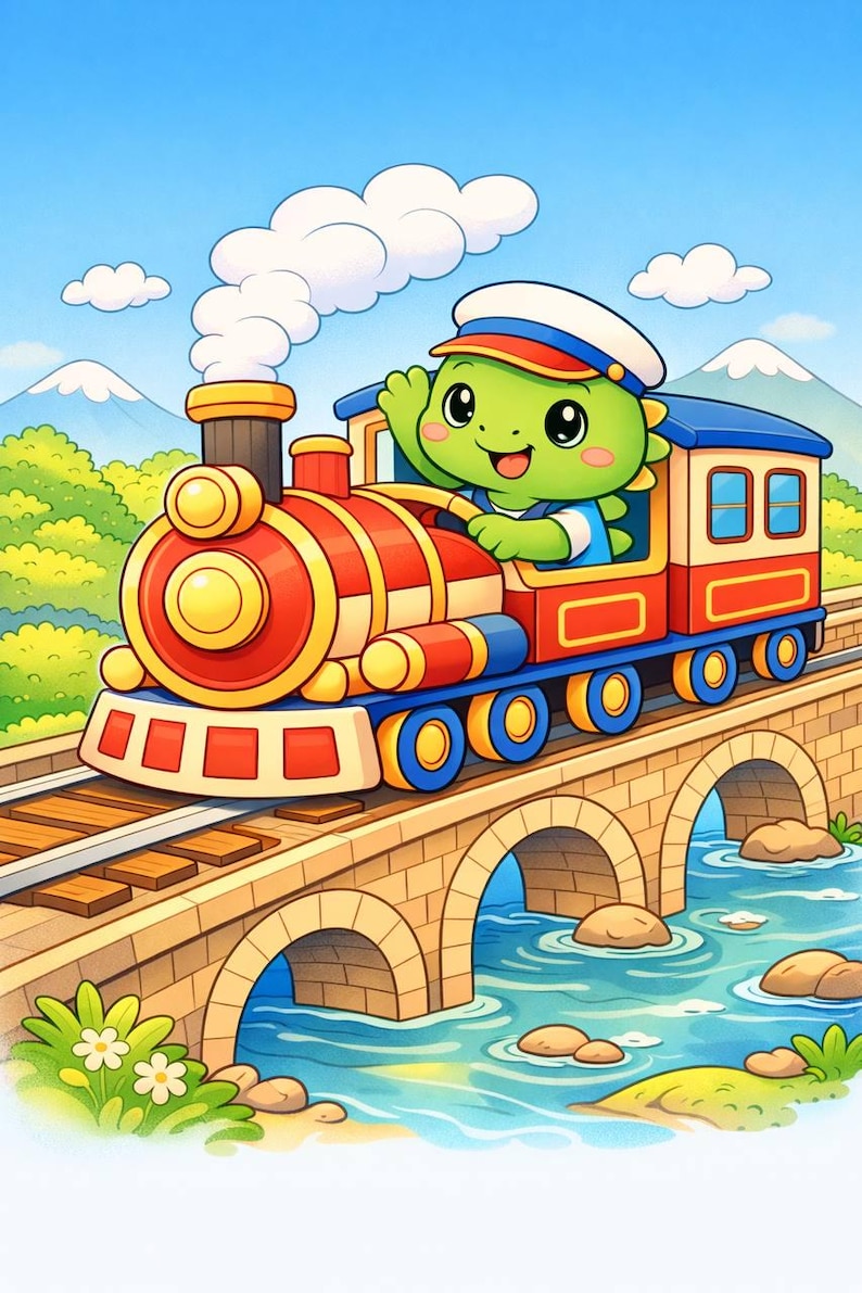 Dino Train Drivers – Fun Train Adventure Coloring Book for Kids | 20 ...