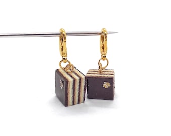 Charm - Mini Opera Cakes in Polymer Clay / Handmade, Original Gift