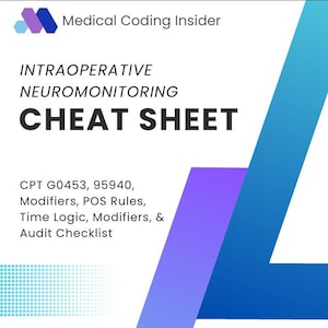 IONM Medical Coding Guide – CPT 95940, G0453, Time Rules, POS, Modifiers, Audit Checklist