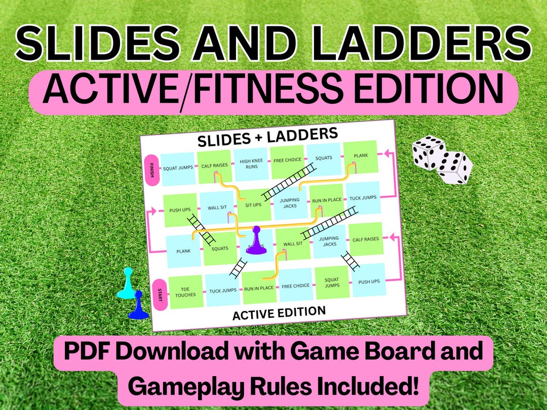 Slides & Ladders Active/fitness Edition! Printable Board Game for ...