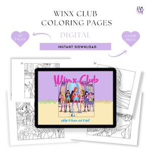 Magical Fairy Coloring Pages, 20 Printable PDF Digital Sheets