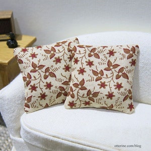 Autumn leaves and vines pillow dollhouse miniature sold individually image 2