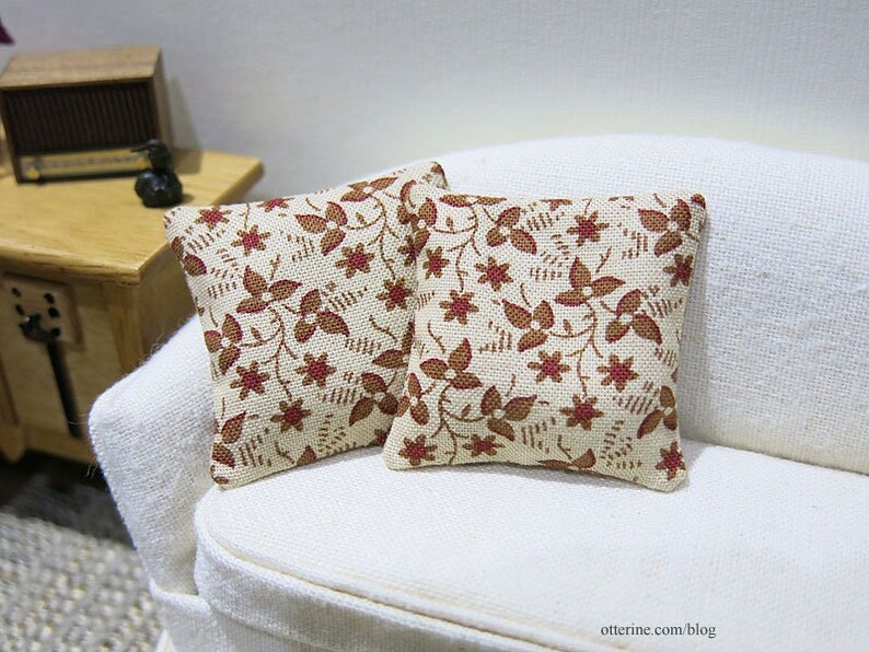 Autumn leaves and vines pillow dollhouse miniature sold individually image 2