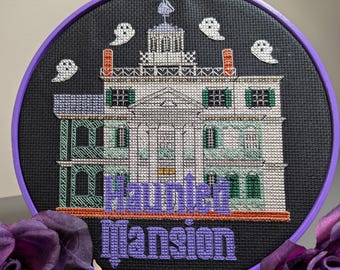 Schema punto croce "Haunted House at Night"