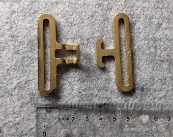 50mm (2 inch) Gold Cinch Buckle - Interlocking Buckle - Surcingle Buckle - Equestrian Buckle