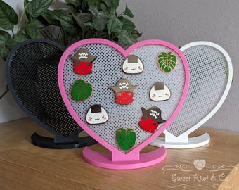 Cute Heart Enamel Pin Frame - Kawaii Enamel Pin Display