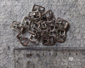 Small Silver Buckles - 10mm Inner Diameter - Perfect for Cosplay, Leather Working, Crafts, Dolls, and Pets!