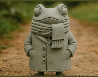 Frog STL File, 3D Printing Frog Figurine, Frog Model, Digital Download