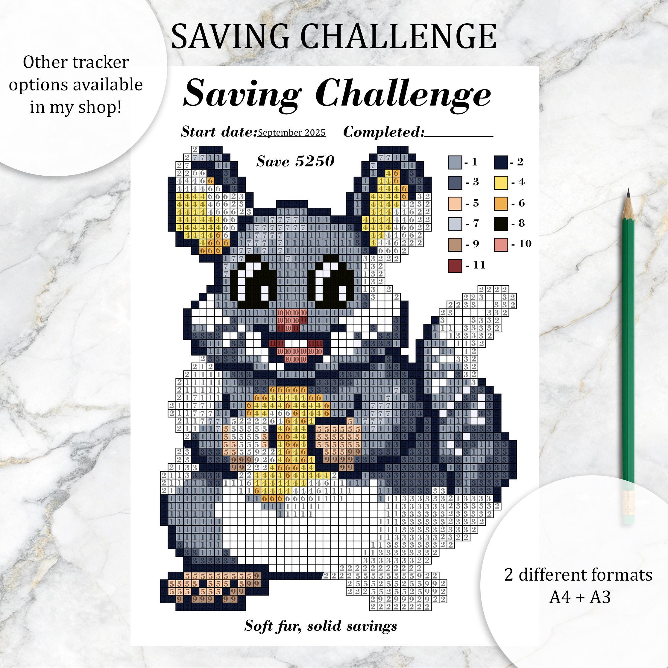 Save By Numbers .pdf Money Savings Challenge Printable, Pixel Saving Challenge, Save by ...