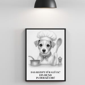 Digital dog poster with saying – wall picture instant download – gift for dog lovers black and white