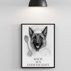 Digital dog poster with saying – wall picture instant download – gift for dog lovers black and white