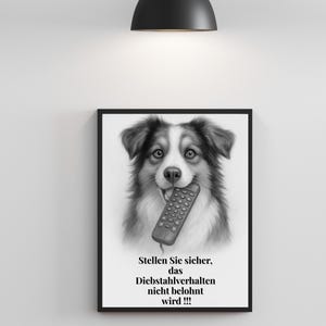 Digital dog poster with saying – wall picture instant download – gift for dog lovers black and white