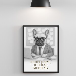 Digital dog poster with saying – wall picture instant download – gift for dog lovers black and white