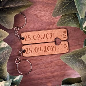 Personalised Couples Keychain: Anniversary Wedding Keepsake
