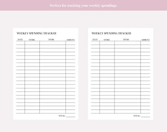 Weekly Spending Tracker