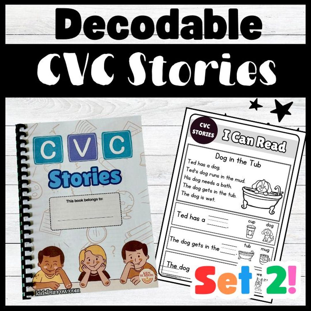 Decodable CVC Phonics Stories + Reading Comprehension | Part 2 - Etsy