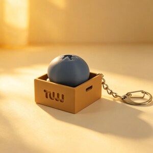 3D Printed Blueberry Fidget Clicker - Stress Relief Push Button Toy, Cute Bag Charm, Sensory Gadget, Desk Accessory