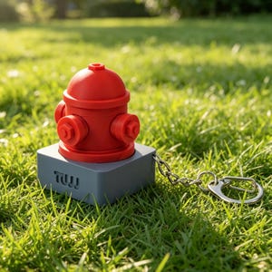 3D Printed Fire Hydrant Fidget Clicker - Stress Relief Push Button Toy, Cute Bag Charm, Sensory Gadget, Unique Desk Accessory