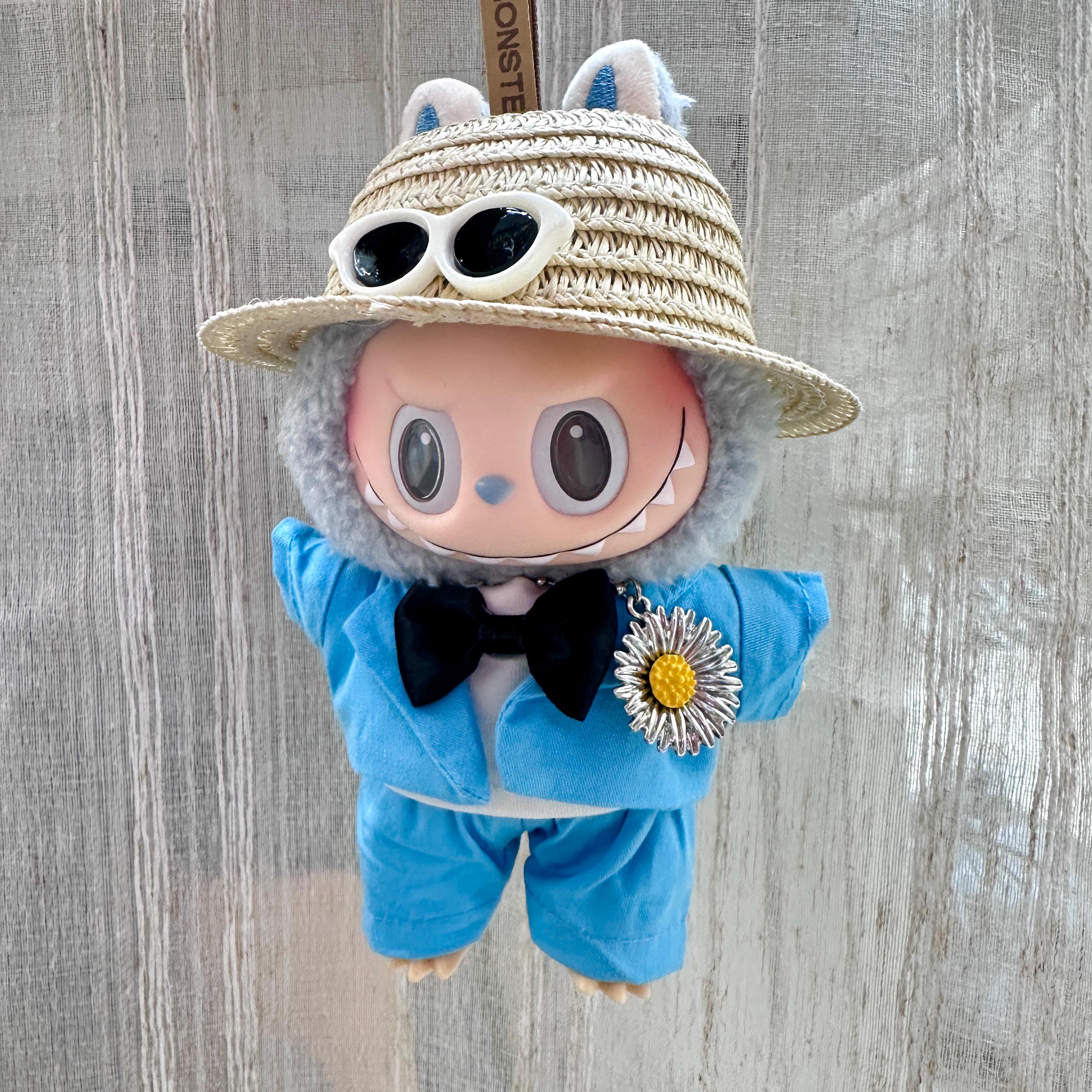 G-dragon Inspired Daisy Suit Outfit for 17cm Labubu Doll