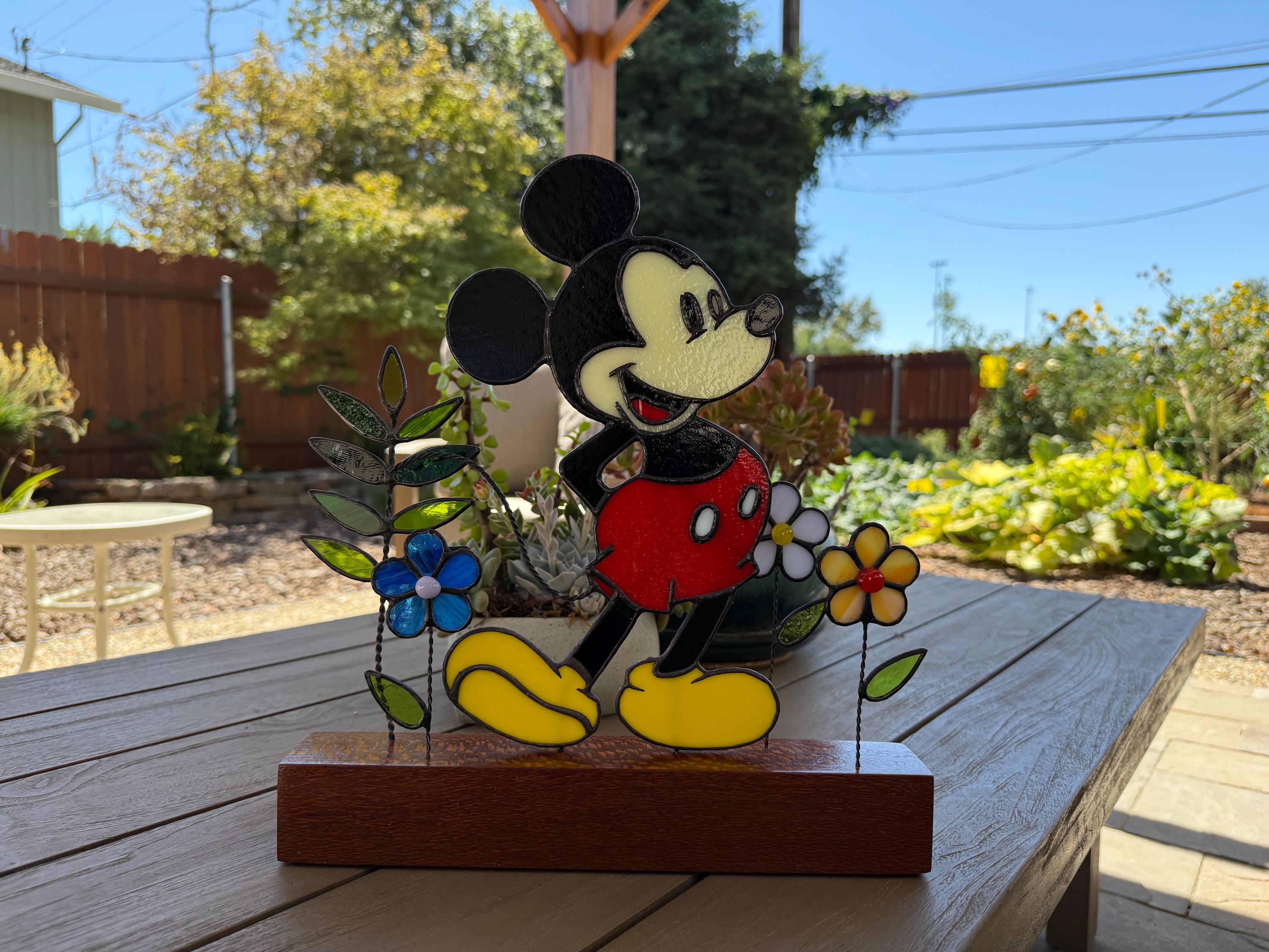 Mickey Mouse Glass Figurine - Etsy
