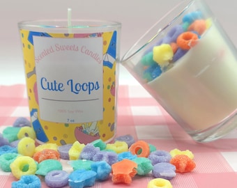 Süße Loops Candle - Duftkerze aus fruchtigem Getreide