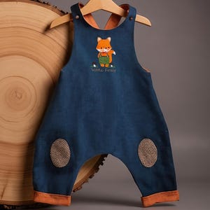 Baby Fox Overalls Woodland Animal Outfit Toddler Jumpsuit Fox Clothes Gender Neutral Jumpsuit Baby Everyday Wear Baby First Birthday