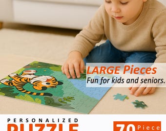 Casse-tête photo personnalisé de grande taille | Puzzle personnalisé | Facile à construire