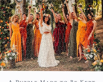 Puzzle photo personnalisé de 500 pièces – Cadeau en bois personnalisé pour les couples et les familles