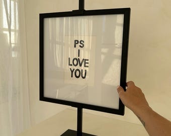 Minimalist Iron Frame Stand | Decorative Floor Frame for Canvas Art & Prints | Modern Display Stand for Home Interiors