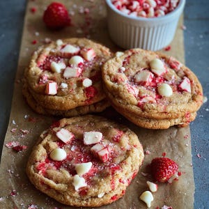 Strawberries and Cream Cookie Recipe: Bakery-Style (PDF Download)