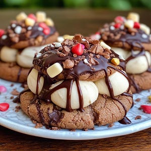 Brownie Sundae Cookie Recipe | Gourmet Cookie Recipes | Big Gourmet Cookie Recipes | Dessert Recipes | Specialty Cookie Recipes | Desserts