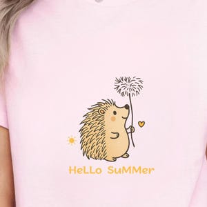 Vintage Hedgehog  Tshirt, Hedgehog Lovers, Funny Hedgehog Tee, hedgehog t-shirt, summer graphic tee, nature-inspired clothing, ladybug shirt